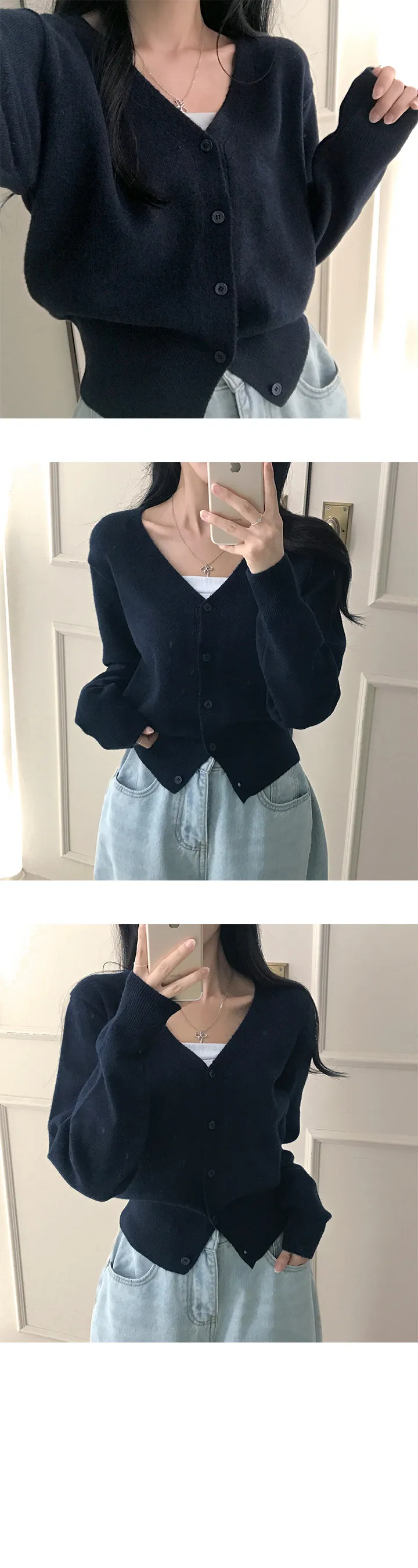 *묶음할인[+라운드추가/캐시미어/색감대박] 오로라 캐시미어 카라 긴팔가디건 상세 이미지 9