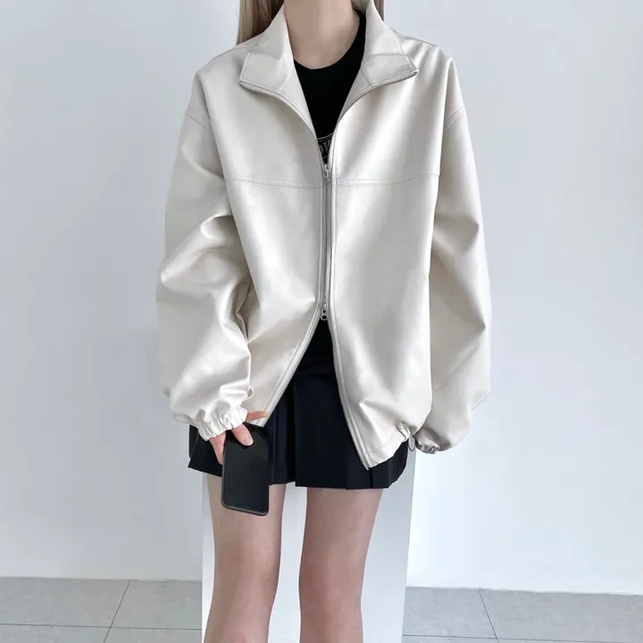 balloon leather jacket! 2col 상세 이미지 15