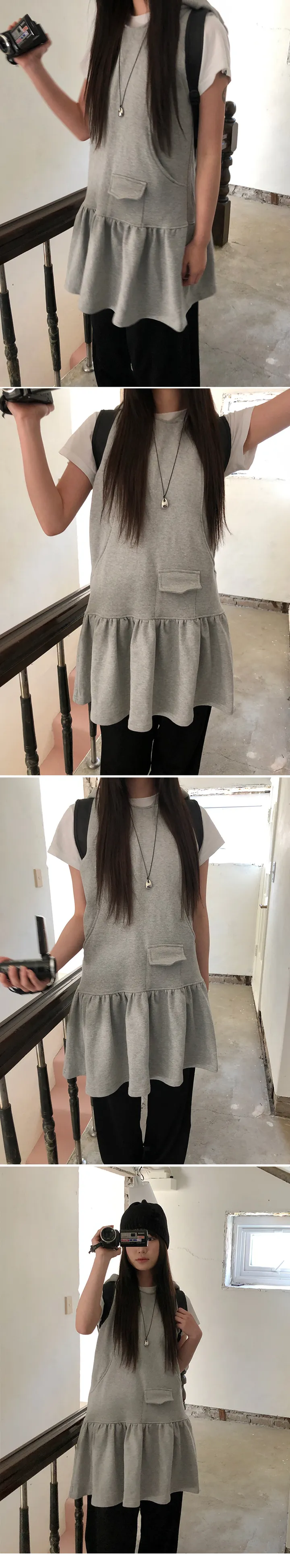 [롱네크리스✨/레이어드acc] pebble metal long necklace 상세 이미지 2