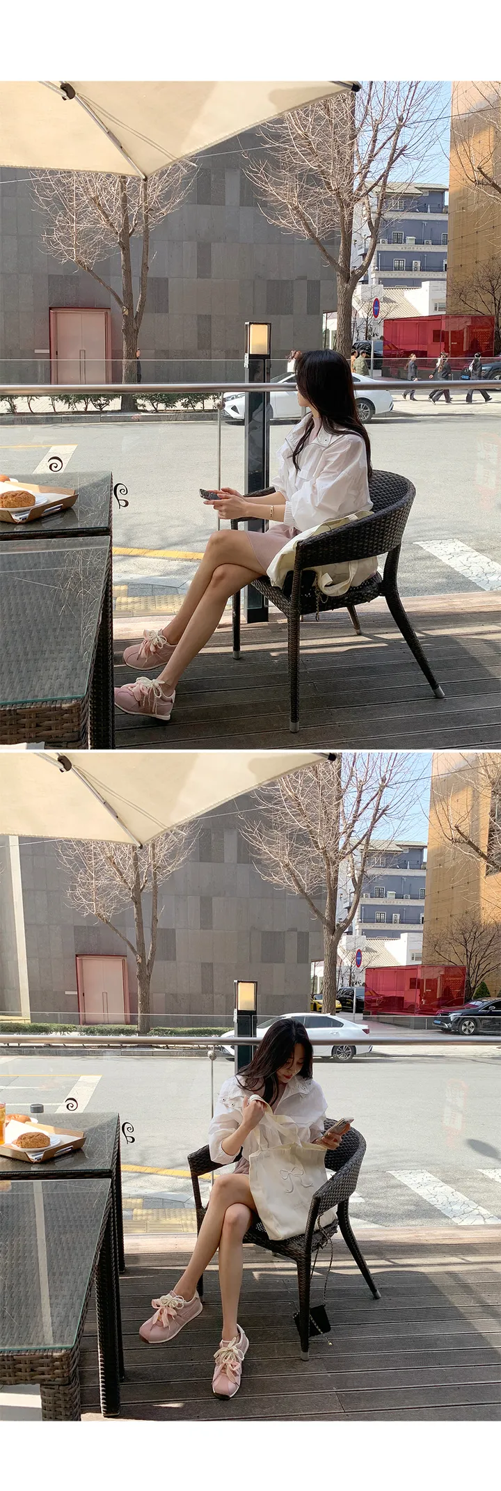 #러블리#데일리템 샤이 리본 자수 에코백 상세 이미지 6