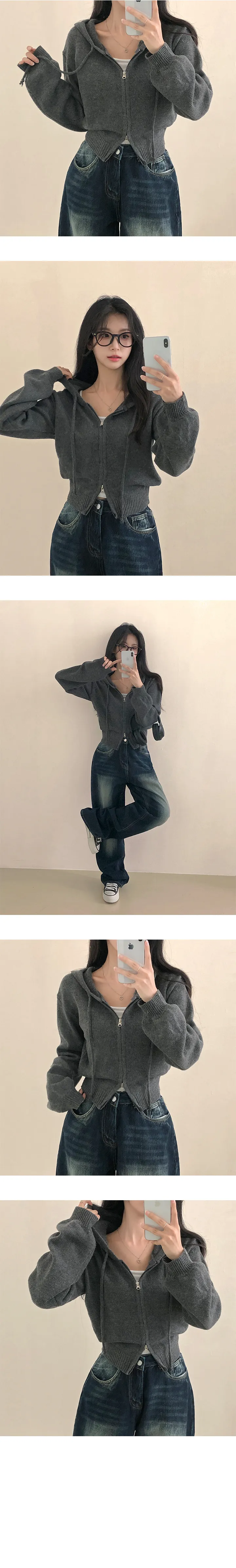 *묶음할인[국내제작/크롭기장] 크런키 투웨이 후드집업 상세 이미지 13