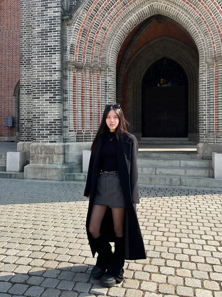 [울함유고퀄🖤] 엘리 울 더블 버튼 뒤트임 누빔 겨울 롱 코트 상세 이미지 47