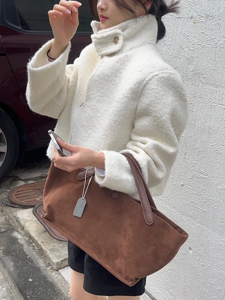[주문폭주] 크리미 하이넥 숏코트 - 2col 상세 이미지 28
