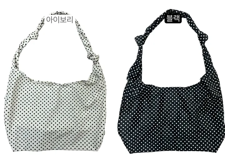 [ 신상할인 / 고퀄리티 / 아이패드수납 ] 도트 땡땡이 매듭 빈티지 에코백 숄더백 보부상 가방 새학기 신학기 여행 가방 상세 이미지 6