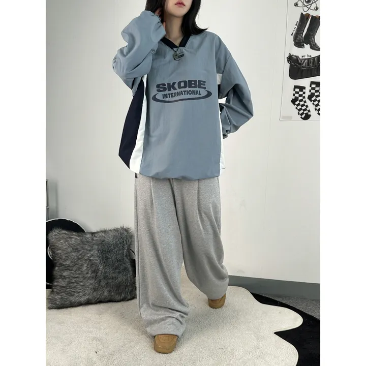 기모선택❤️[UNISEX/기획특가/4size!]올데이 원턱 라인 루즈 와이드 트레이닝 팬츠(2color) 상세 이미지 38