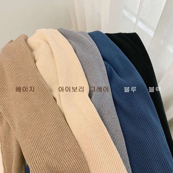 💕1+1할인/후기극찬💕캐시미어급 부드러움 겨울 골지 반폴라 니트 상세 이미지 9
