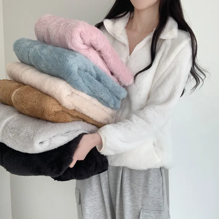당일발송❤‍🔥[포근해☁️] 뭉게뭉게 구름이 빅사이즈 오버핏 양털 후리스 집업 가디건 (남녀공용/커플집업) 상세 이미지 3