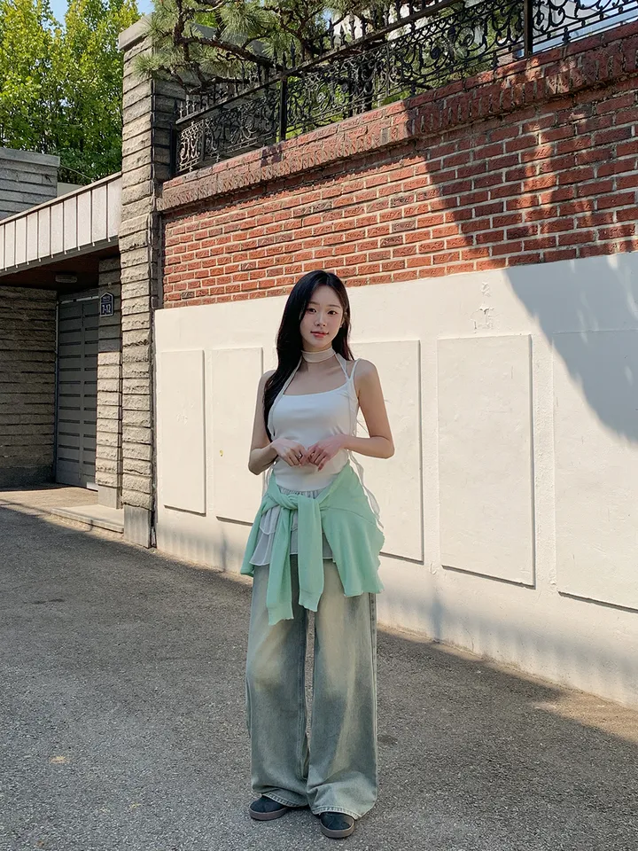 [여름까지🩵/핏강추] 르비 시스루 여리핏 세미 크롭 브이넥 긴팔 가디건 5colors 상세 이미지 48