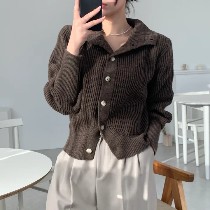 [주문폭주🔥BEST🤎/6col/고퀄리티] 미엘 캐시니쥬 카라 폴라 니트 가디건 상세 이미지 18