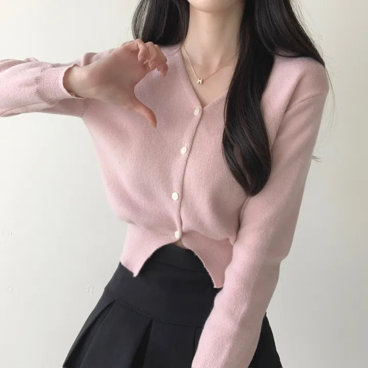 [허리잘록/예쁜핏🤍!] 스노이 브이넥 니트가디건 - 5color 상세 이미지 20