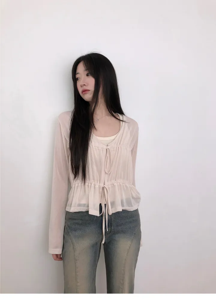 shirring cardigan (2color) / 셔링 가디건 상세 이미지 15