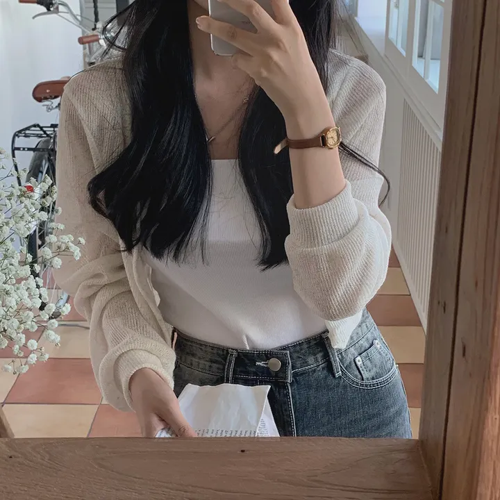 [햇빛차단☀️/블랙 당일출고!] 자체제작 #크치Made 순애 린넨 세미 크롭 볼레로 여름가디건 - cd (장마룩,워터밤,흠뻑쇼 필수템) 상세 이미지 78