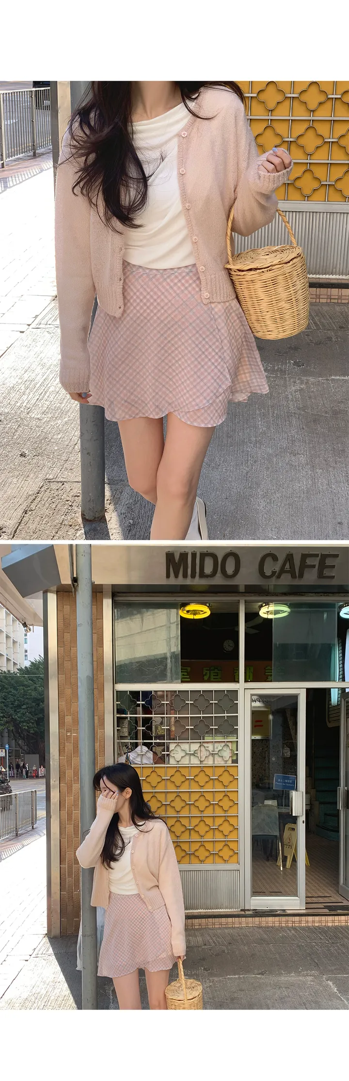 모헤어비비가디건 2color 데일리룩/러블리/봄가디건/간절기가디건/모헤어가디건/울가디건/심플가디건/라운드가디건/간절기아우터 상세 이미지 1