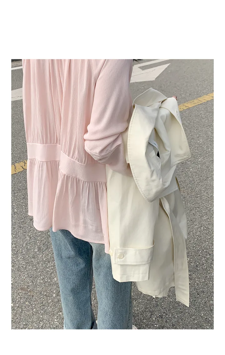 [간절기필수!베이직한♥]밀스래글런하프트렌치CT 상세 이미지 19