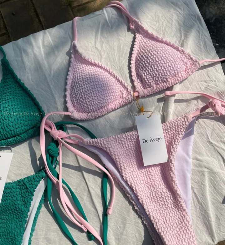 기본 끈 비키니 홀터넥 태닝 골지 3color 상세 이미지 19