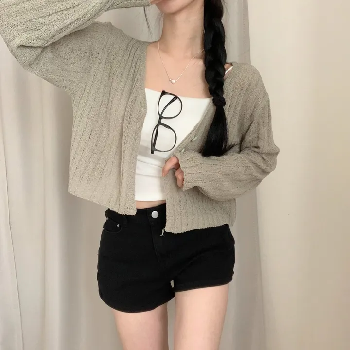 [청순여리핏🌸/살탐방지] 부클 골지 크롭 가디건 상세 이미지 16