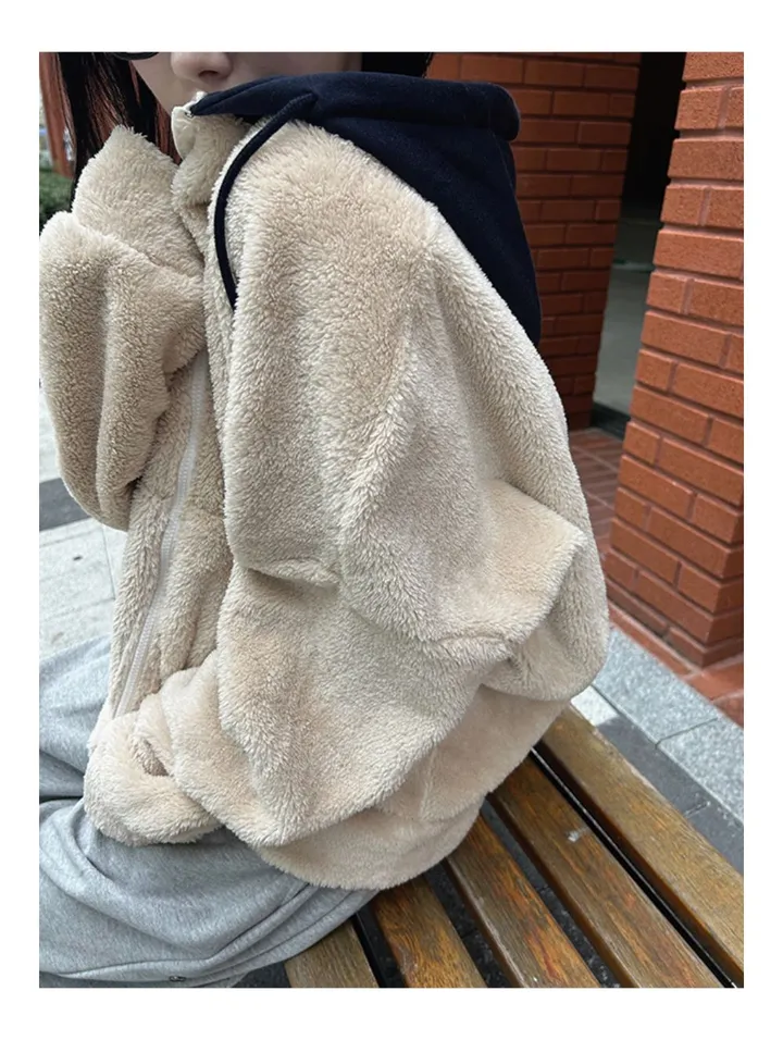 [당일배송][양털/뽀글이]후드 플리스 투웨이 겨울 따뜻한 데일리 점퍼 3color 묶음할인중 상세 이미지 54