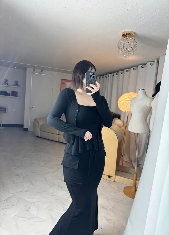 플레어 나시 가디건 투피스 세트 상세 이미지 30