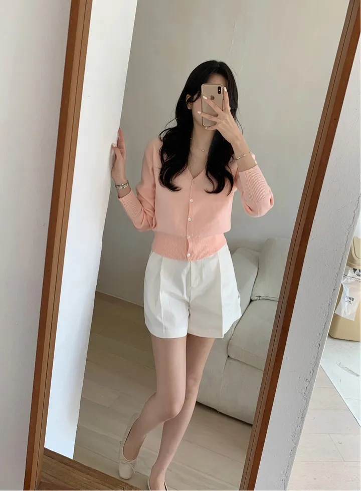 [봄신상/베이직/데일리] 빌리 브이넥가디건 7color 핑크그레이노랑 시보리 여리 니트 상세 이미지 60
