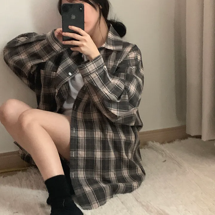 묶음할인🎈[오버핏🤍] 마가린 체크 오버 남방 상세 이미지 43