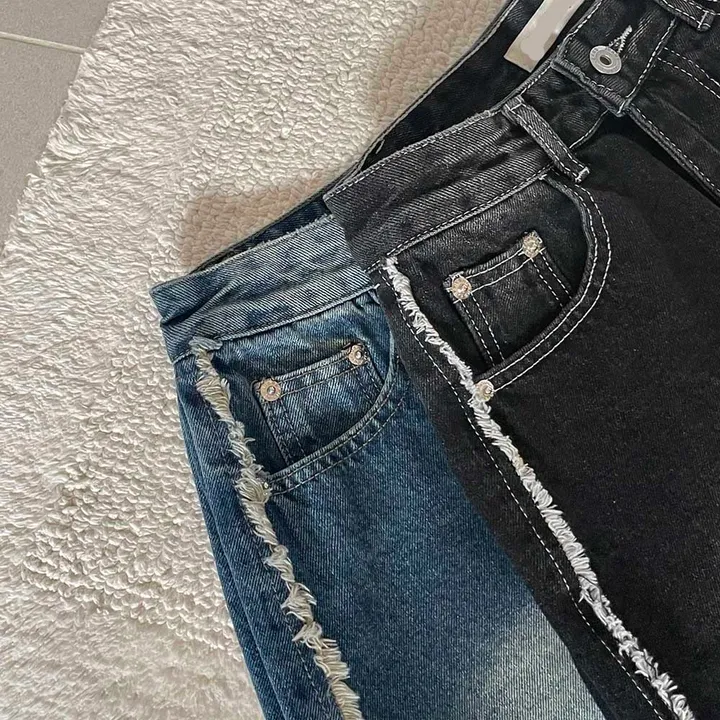 허얇골넓핏🔥 핀턱 절개 수술 데님 A라인 반바지 상세 이미지 20