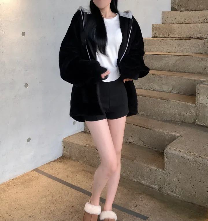 당일🚀[보온성갑/남여공용] 포근 양털 보들 플리스 투웨이 집업 곰돌이 후드 후리스 상세 이미지 16
