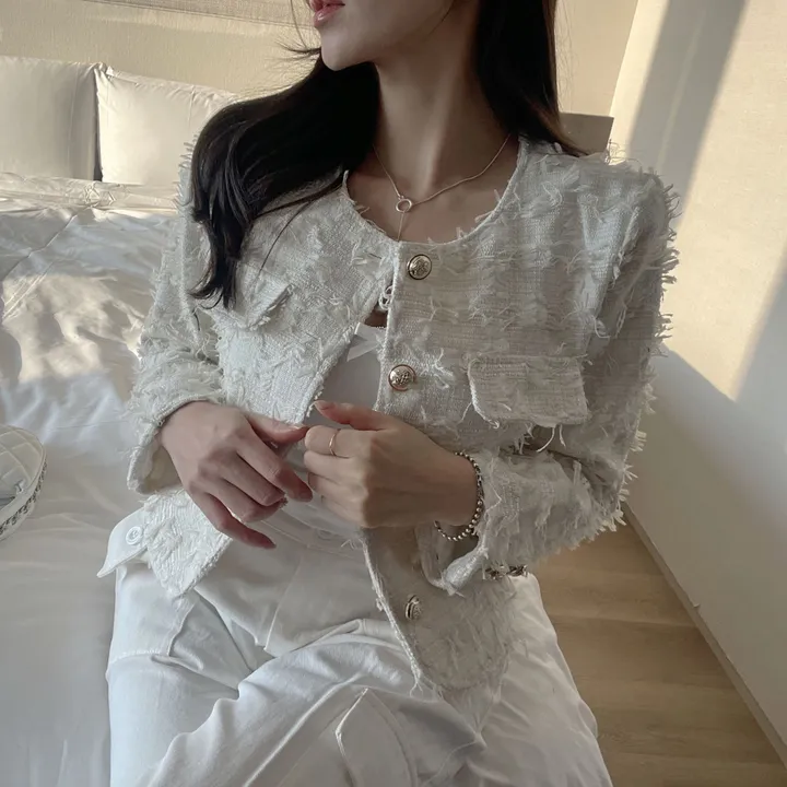 조이풀 깃털 트위드 자켓 ( 3color ) 상세 이미지 21