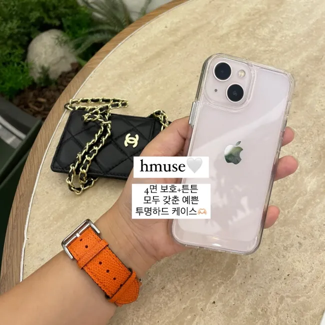에이블리단독💚16시리즈가능💚젤하드 크롬실버버튼 기본 투명 핸드폰 케이스 아이폰 7.8.se2 xs xr 11 12 13 프로 미니 맥스 mini 14 14 플러스 폰케이스 상세 이미지 2