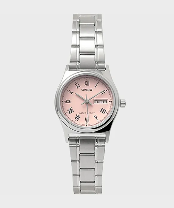 [国内純正] CASIO カシオ計算機 LTP-V006D-4Bレディースメタルバンドシンプル腕時計