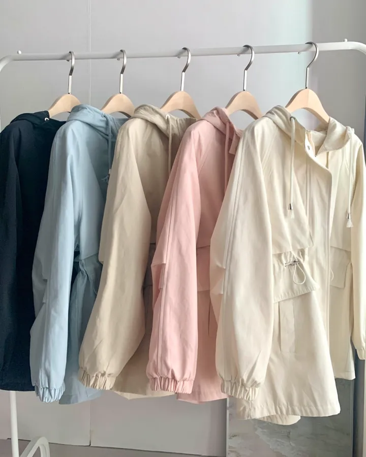 *숏or롱* [MADE🧵] *당일배송* 블라썸 스트링 후드 야상 점퍼 (5color) 간절기 봄자켓 봄야상 봄트렌치 하프트렌치 크롭야상 바람막이 상세 이미지 28