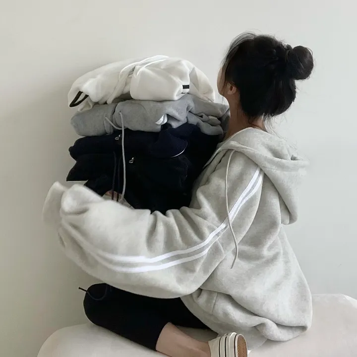 [보들후리스/넉넉핏] 보들 두줄 투웨이 후리스 후드집업 상세 이미지 3