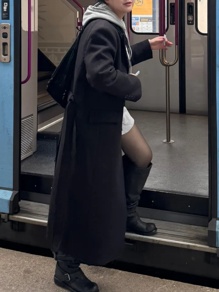 [ 총장130cm ] 파리 롱 울 더블 코트 / 남녀공용 키큰녀 키큰여자 통통녀 맥시오버코트 상세 이미지 57