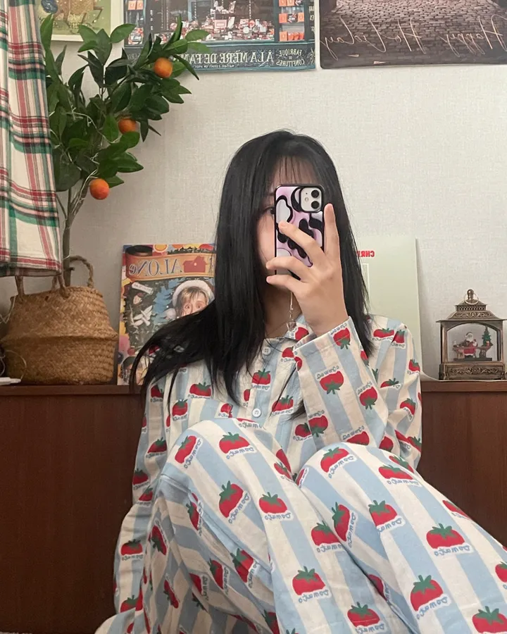 푸르른 토마토 잠옷 세트 홈웨어 파자마파티 생일선물 상세 이미지 21