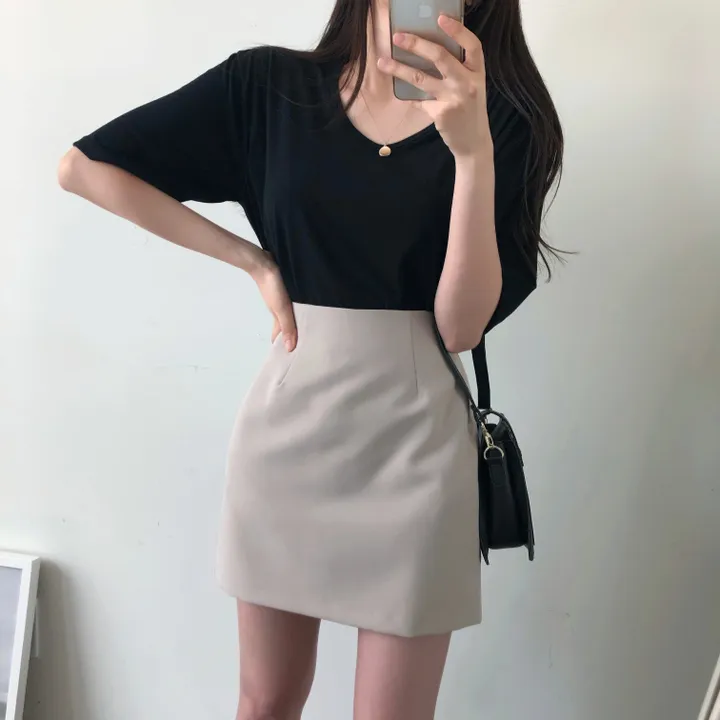 (국내제작 부드러움) 찰랑 데일리 기본 반팔 티셔츠 상세 이미지 39