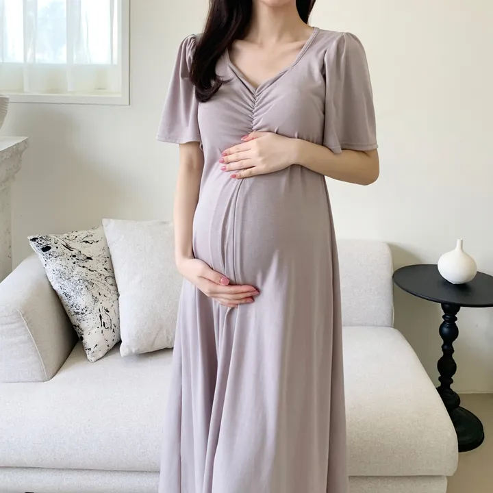 자체제작 세실리아 캡내장 반팔 임산부원피스 상세 이미지 19