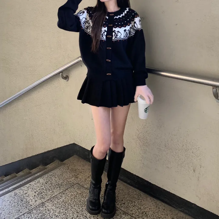 🚀당일출고🚀[⛄️떡볶이단추/왕따뜻🔥/도톰/노르딕]노르딕가디건 겨울니트 떡볶이가디건 노르딕니트 도톰가디건 겨울니트 겨울가디건 크리스마스니트 상세 이미지 18