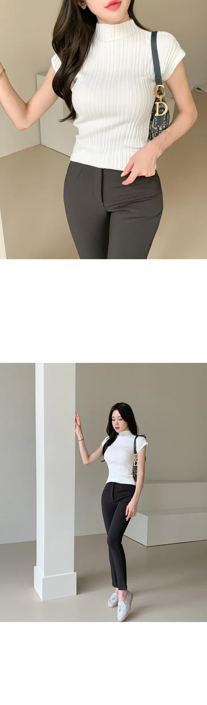 [55~77/일반,기모] 인생핏 슬림 일자 스키니핏 하이웨스트 스판 간절기 겨울 슬랙스 상세 이미지 54