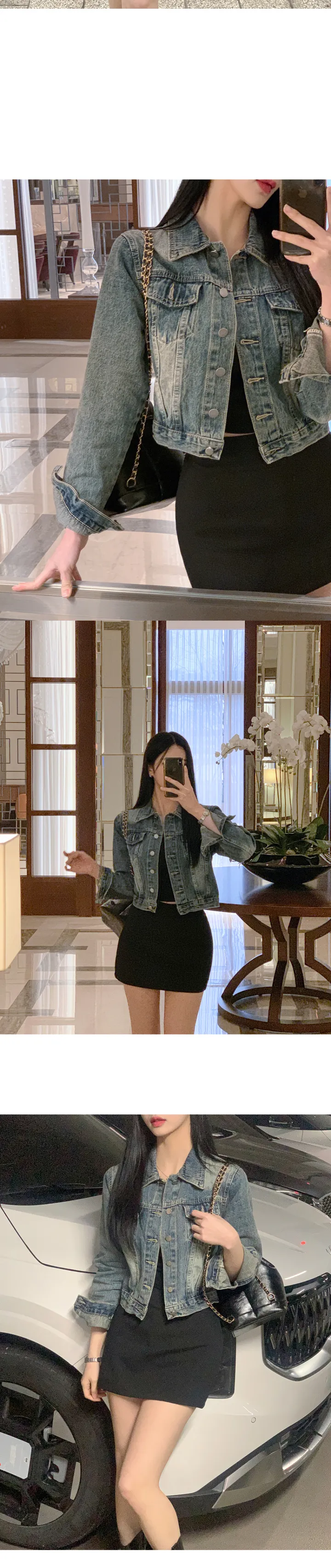 [리뷰보장/모델소장❤️] 다이든 빈티지 워싱 중청 흑청 청자켓 데님자켓 상세 이미지 11