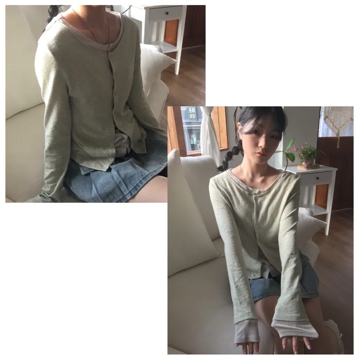 *신상할인*키고 레이어드 가디건 4color 상세 이미지 24