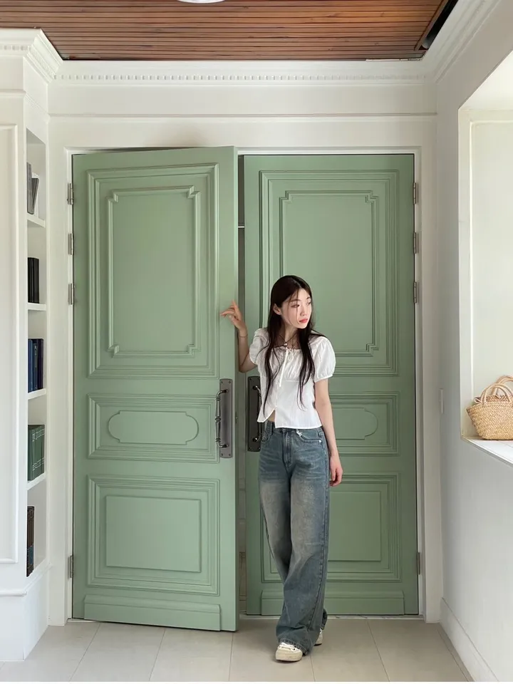 (롱&숏/S,M,L)컴포터블 뒷밴딩 빈티지 워싱 와이드 데님 롱팬츠 2color 상세 이미지 23