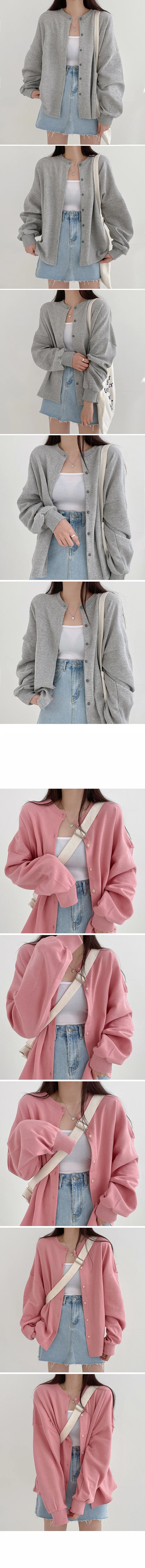 프롬 데일리 루즈핏 면 가디건(4color) 상세 이미지 2