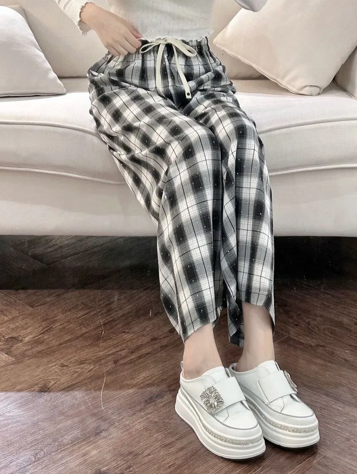 [구김없는재질❤️]블링 보석 와이드 데일리 팬츠 상세 이미지 14