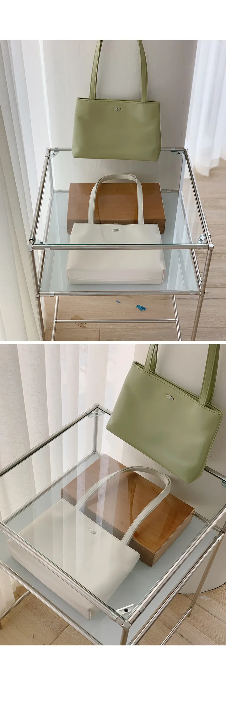 [🤎데일리/가벼움] #LENTO. Bazil Everyday bag  - 5 color (SLOWMADE/자체제작/비건레더/플레인/실버백/글로시) 상세 이미지 54