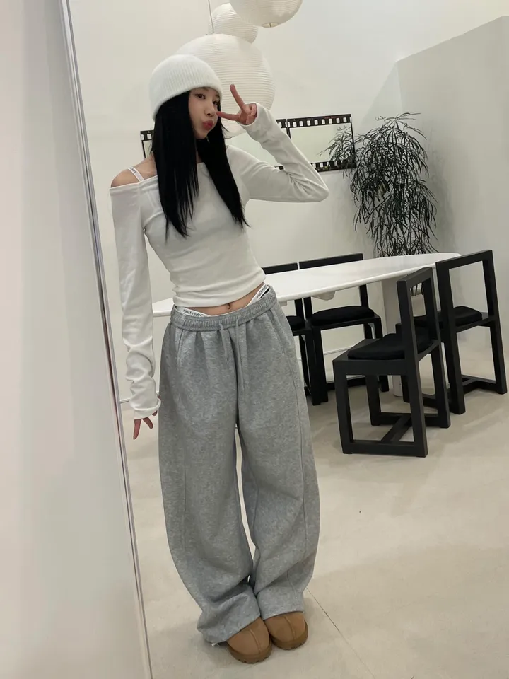[기장선택🖤] 와이드 사이드 맥시 롱 트레이닝 팬츠(2color) 상세 이미지 13