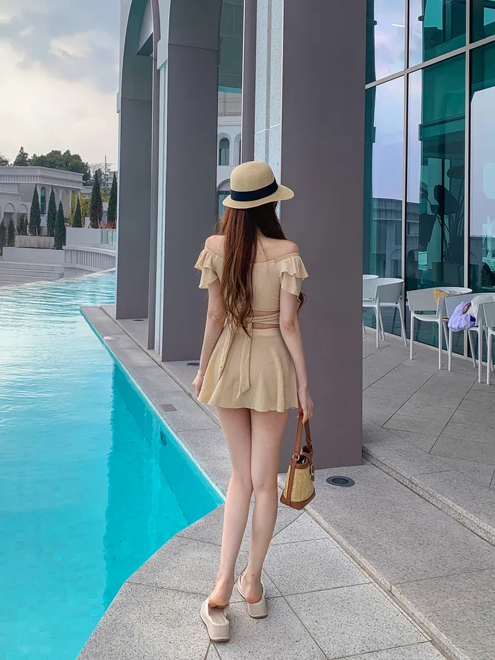 [러블리무드🎀소두핏] 벙거지 버킷햇 꽈배기 그물 뜨개 니트 짜임 모자 봄 여름 휴양지룩 휴가룩 여행룩 3COL 상세 이미지 23
