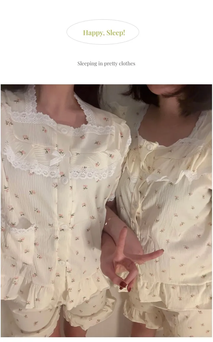 💛채어스 플라워 반팔 파자마 잠옷 세트 홈웨어 우정잠옷💛 상세 이미지 2