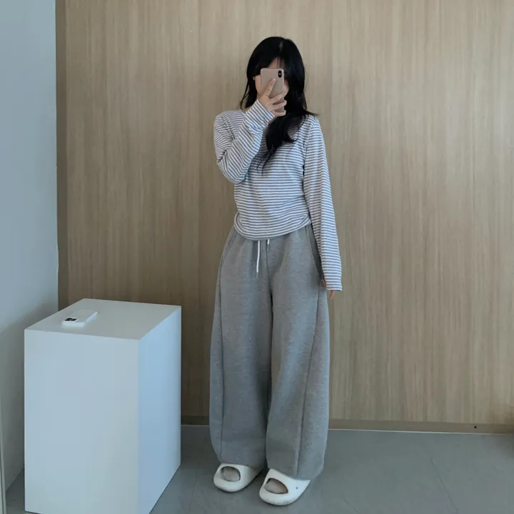 [날씬핏🦊/매일매일] 블리스 라운드넥 단가라 긴팔티셔츠 -4color 상세 이미지 13