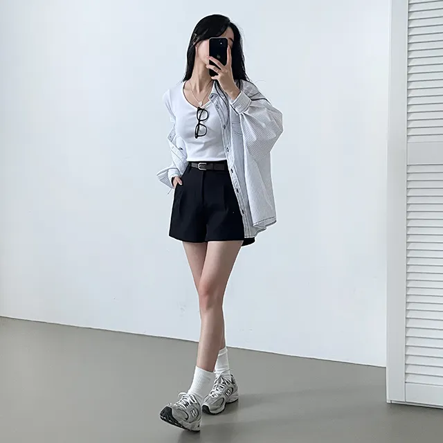 [S,M,L/벨트SET!] *봄신상 핏정석 데일리 숏팬츠 슬랙스 3color 상세 이미지 23