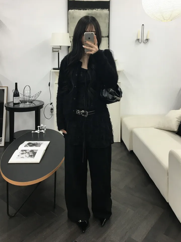 [최저가 할인중%🌼]스노우 퍼 가디건 3color 상세 이미지 28