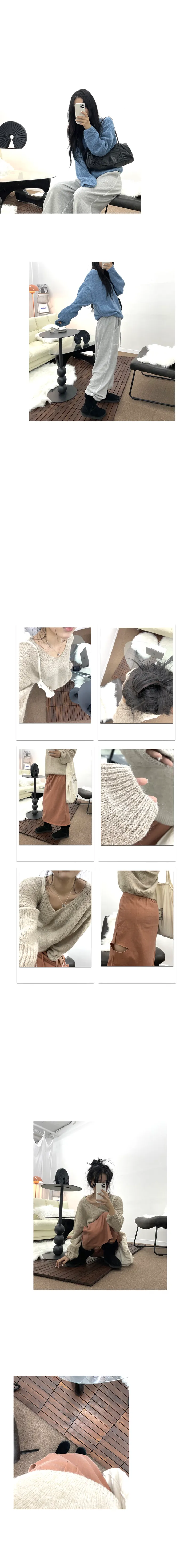 6color/당일출고/최다판매/Alpaca V neck knit 상세 이미지 5